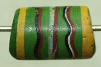 Antique Green Venetian Cylinder Bead