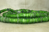 Strand of Rare Old Green "Dogon Donuts"
