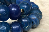 Antique Deep Blue Large Dogon Beads