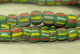 Strand of Green, Blue, Red, and Yellow Beads