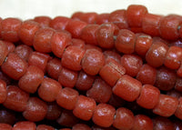 Vintage 1970s Cranberry Red Glass Beads from Indonesia