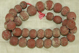 Strand of Medium Brick Red Majapahit Beads