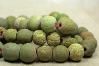 Strand of Small Chartreuse Majapahit Beads
