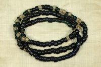 Antique Black and Clear Bonda Beads from India