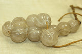 Antique Clear Carved  Crystal Bead from Nepal