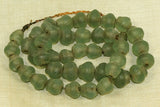 Vintage Sage Green Glass Beads from Nepal