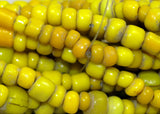 Vintage 1920s Yellow Glass Beads from Indonesia