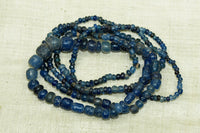 Ancient Cambodian Glass Beads, Blue