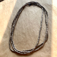 Vintage Silver Cylindrical Beads, Ethiopia