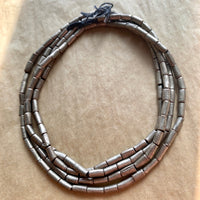 Vintage Silver Cylindrical Beads, Ethiopia