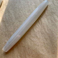 Large Bohemian Milk Glass Oblong Bead