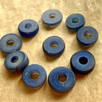 12mm Blue Disc Beads