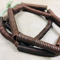 Copper Coiled Tube Beads