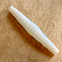 Large Bohemian Milk Glass Oblong Bead