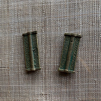 Beautiful Pair of Antique Baule Brass Beads
