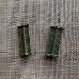 Beautiful Pair of Antique Baule Brass Beads