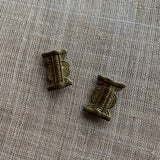 Traditional Pair of Antique Baule Brass Beads