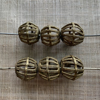 Large Baule Brass Bead, Set of 6