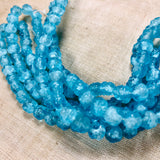 Vintage German Light Aqua Bumpy Beads
