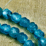 Vintage German Light Aqua Bumpy Beads