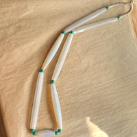 Large Bohemia Milk Glass Strand
