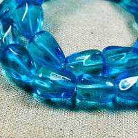 Dark Aqua Smoothly Faceted Barrel