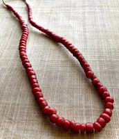 Larger White Heart Beads from Nigeria