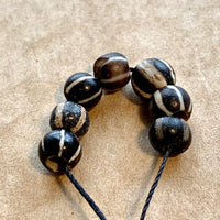 7 Ancient Etched Burmese Beads