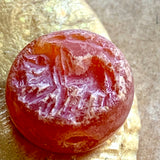 Ancient Afghan Seal, Etched Carnelian Pendant