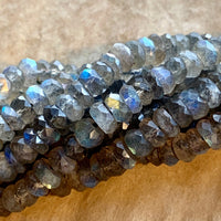 5mm Labradorite Faceted Rondelles