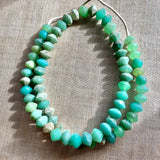 Large Seafoam Green Vaseline Beads from the 1800s