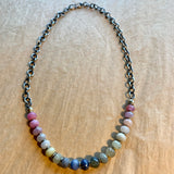 Sapphire & Oxidized Silver Necklace by Ruth