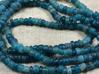 Ancient Dark Aqua Blue Tradewind Glass Beads