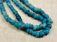 Ancient Dark Aqua Blue Tradewind Glass Beads