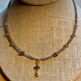 18 Karat Gold, Sapphire & Chocolate Diamond Necklace