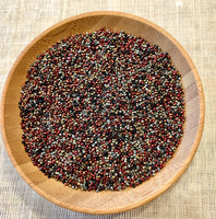 Steel Cut Beads from France: Red, Black & Silver