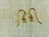 18 Karat Gold Earwires with Ball