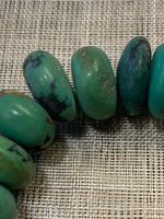 Large Afghan Turquoise Rondelles