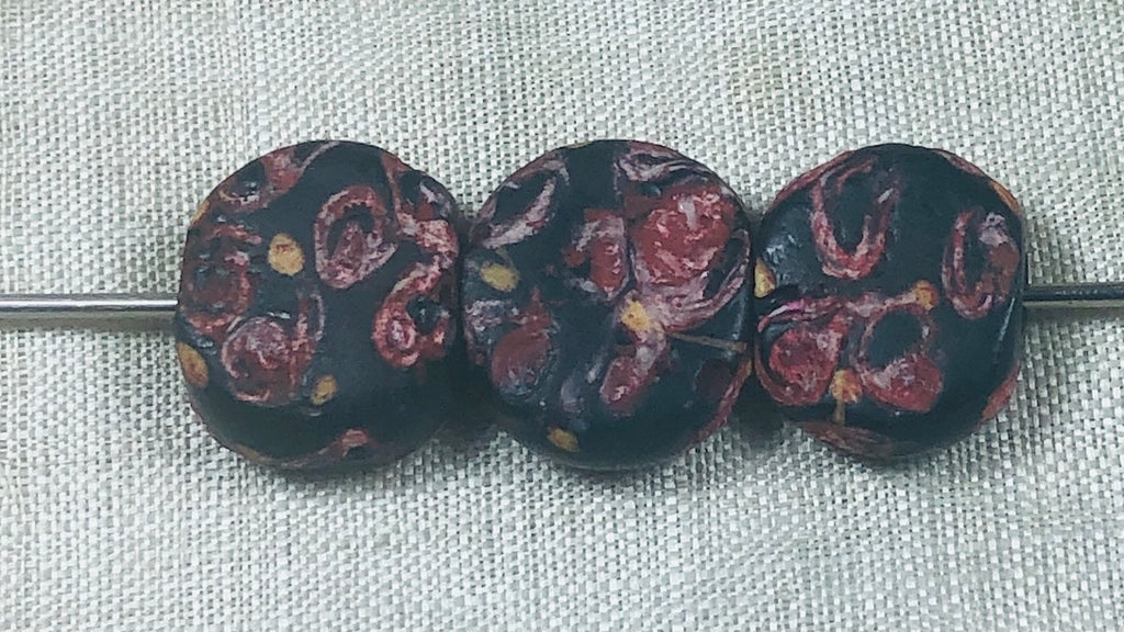 Venetian Black Tabular Beads