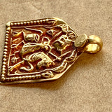18 KT Gold Hindu Raja Pendant, India