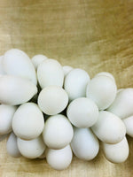 Matte White Czech Glass Grape Clusters