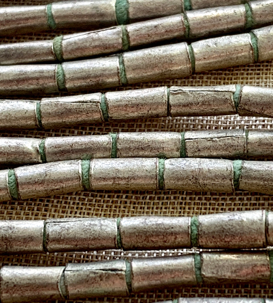 Strand of Ethiopian Silver 8mm Tube Beads