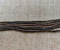 1.5mm Ethiopian Silver Color Heishi, Antiqued