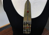 Vintage 1940s Silver and Brass Turkman Pendant from Afghanistan