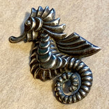 Vintage Sterling Seahorse Brooch