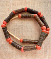 Strand of Antique Cast Bronze Tubes, Nigeria