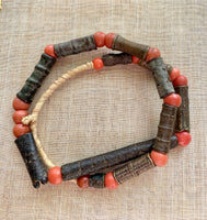 Strand of Antique Cast Bronze Tubes, Nigeria