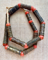 Strand of Antique Cast Bronze Tubes, Nigeria