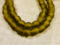 10mm Olive Recycled Glass from Ghana