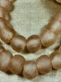 Dusty Pink Recycled Glass Beads, 14mm